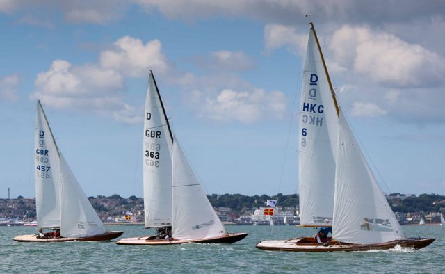 Dragons at Cowes Classics Week. Photo by  Jake Sugden