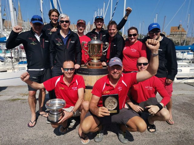 Ross Applebey's Oyster 48 Scarlet Oyster has won the Royal Ocean Racing Club Cowes-Dinard-St Malo Race. Photo by RORC.