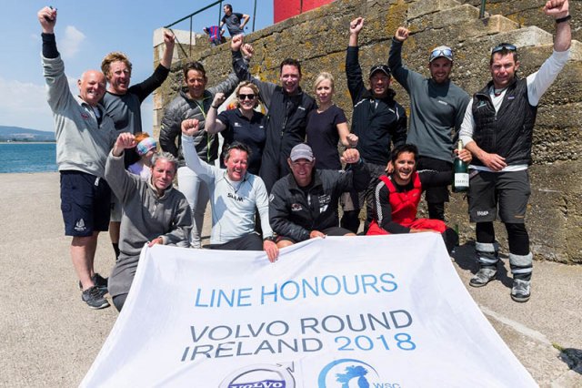 Baraka Gp wins line honours in Volvo Round Ireland Race. Photo by Dave Branagan / Oceansport