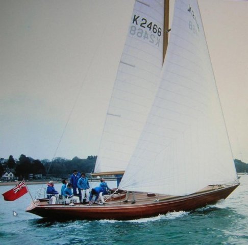 Morning Cloud III racing off Cowes with Sir Edward at the helm. Photo: courtesy of Arundells