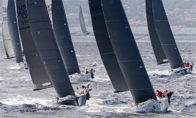 Swan 42 OD fleet on the coastal race . Photo by Carlo Borlenghi