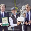 Prizegiving. Benoît Falletti, Managing Director Rolex Australia, Duncan Hine, owner of Alive and Arthur Lane, Commodore Cruising Yacht Club of Australia. ALIVE, Sail no: 52566, Owner: Duncan Hine, Design: Reichel/Pugh 66, Country: AUS Protected by Co