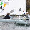 Annalise Murphy and fellow Toyko contender Aoife Hopkins in action on Dun Laoghaire Harbour. 